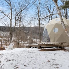 Luxury Riverside Geodome | Hot Tub, Sauna & Views